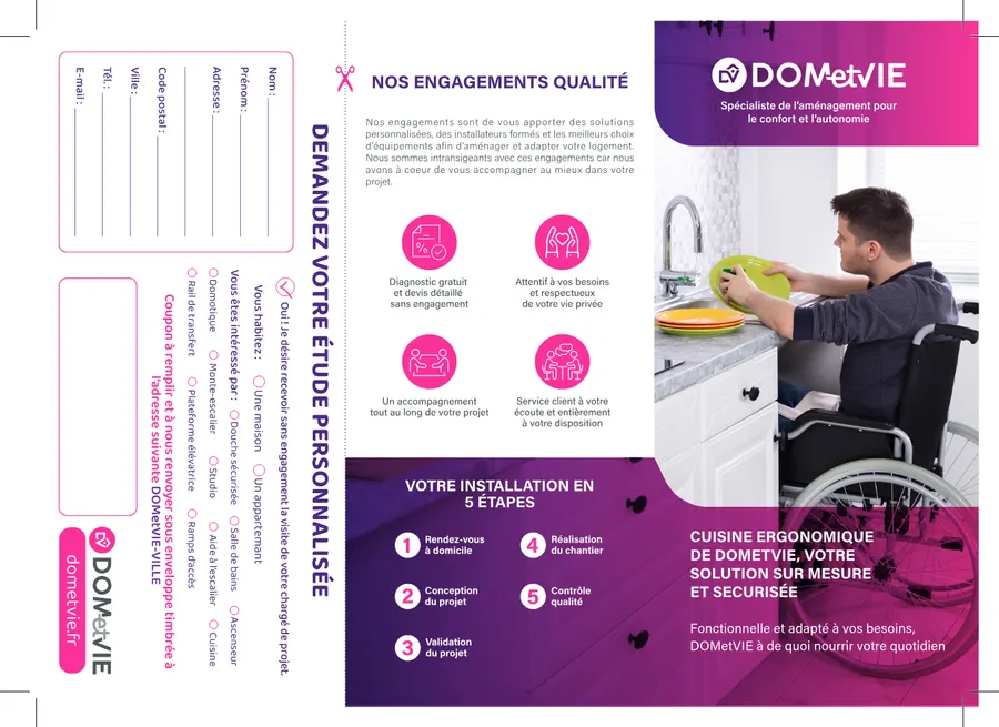 Dépliant produit — Cuisine ergonomique