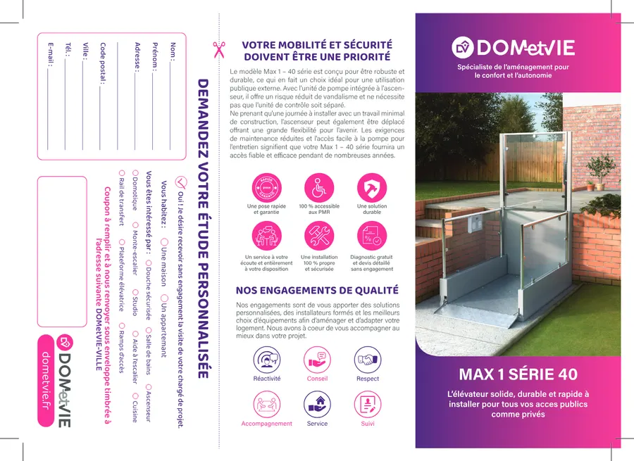 Dépliant produit — Élévateur Max 1 série 40