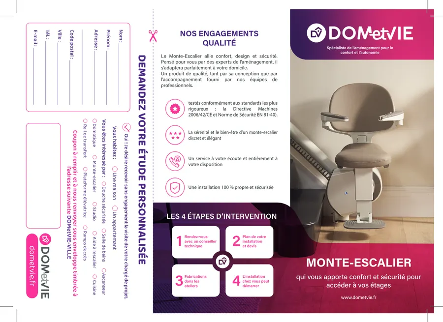 Dépliant produit — Monte-escalier Flow X