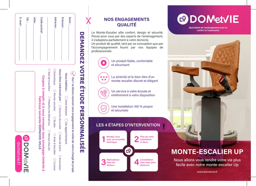 Dépliant produit — Monte-escalier UP