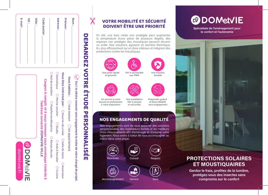 Dépliant produit — Protections solaires et moustiquaires