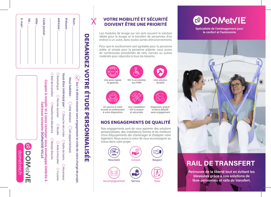 Dépliant produit — Rail de transfert