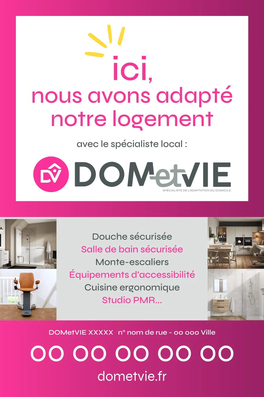 Panneau de chantier — format portrait