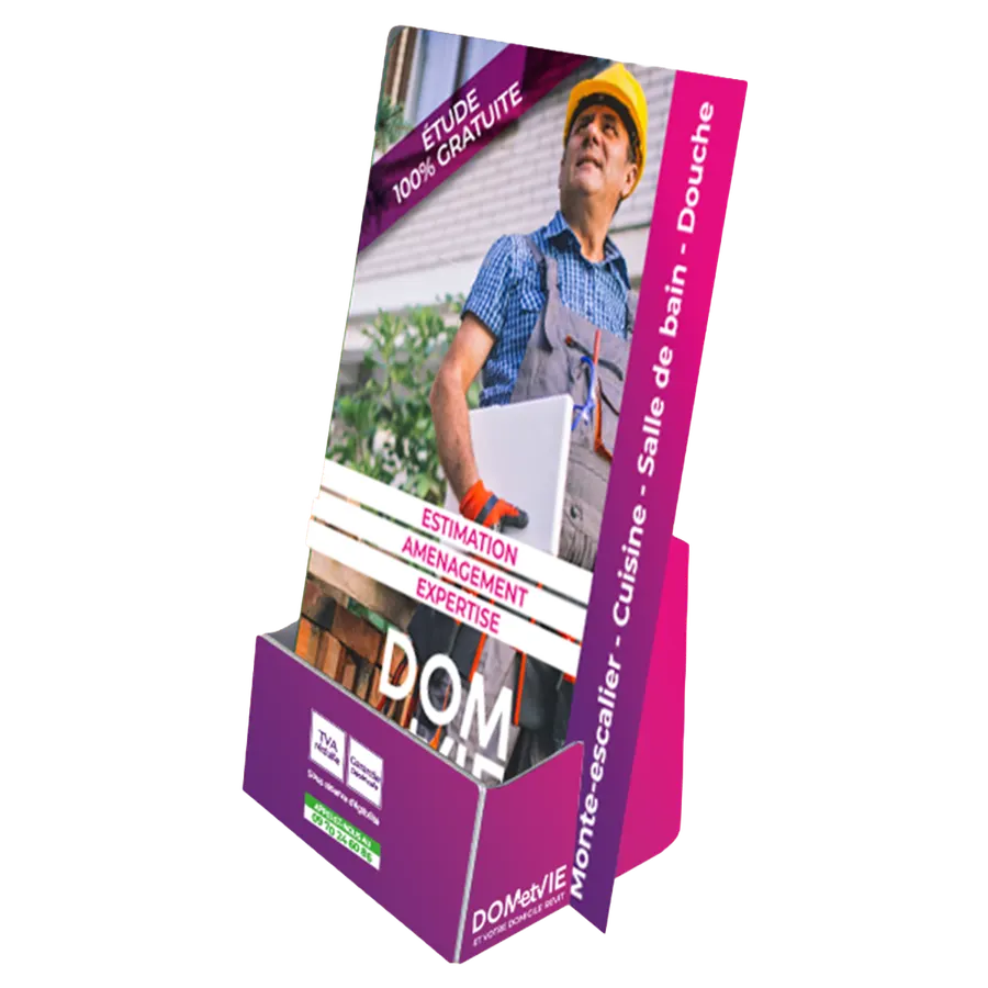 Porte-flyer de comptoir