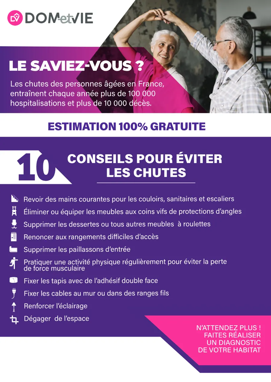 Affiche prescripteur — 10 conseils pour éviter les chutes