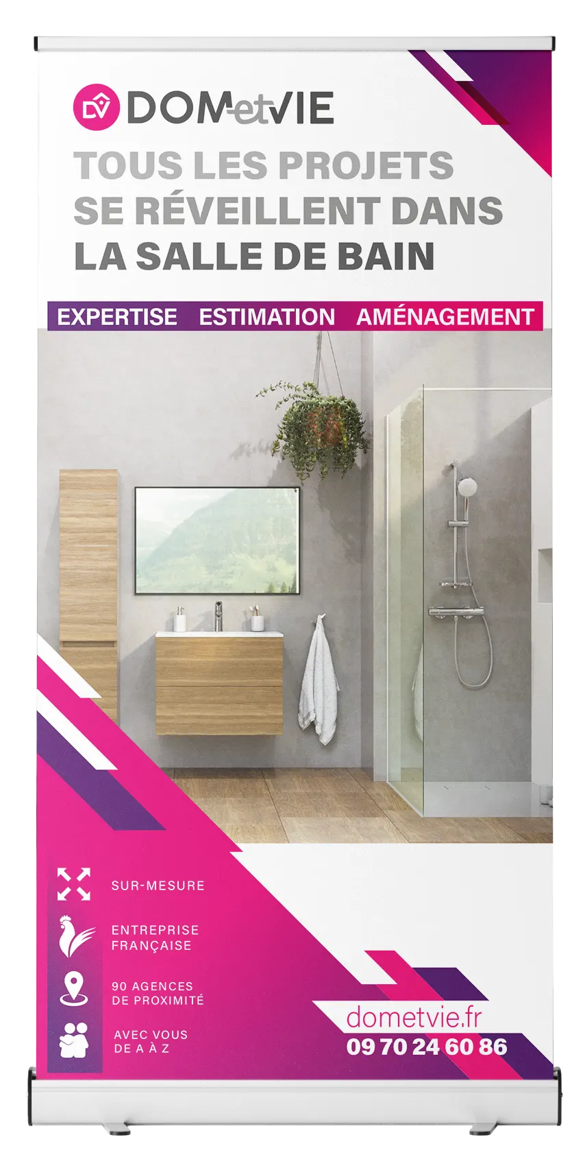 Roll-up — Salle de bain